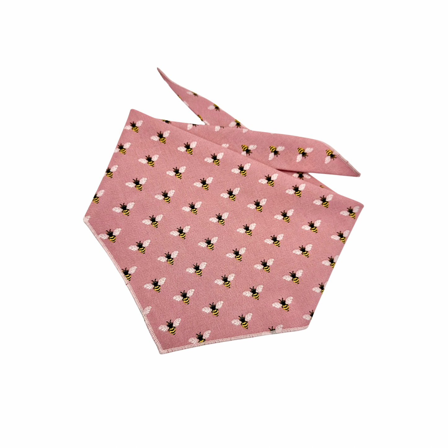 Busy Bee Dog Bandana | Light Pink Hem