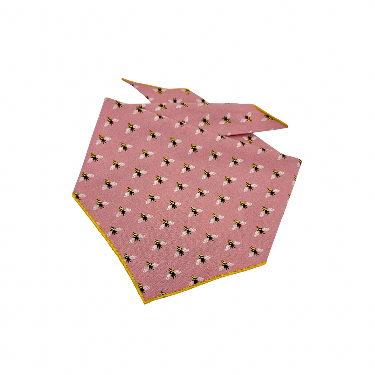 Busy Bee Dog Bandana | Gold Hem