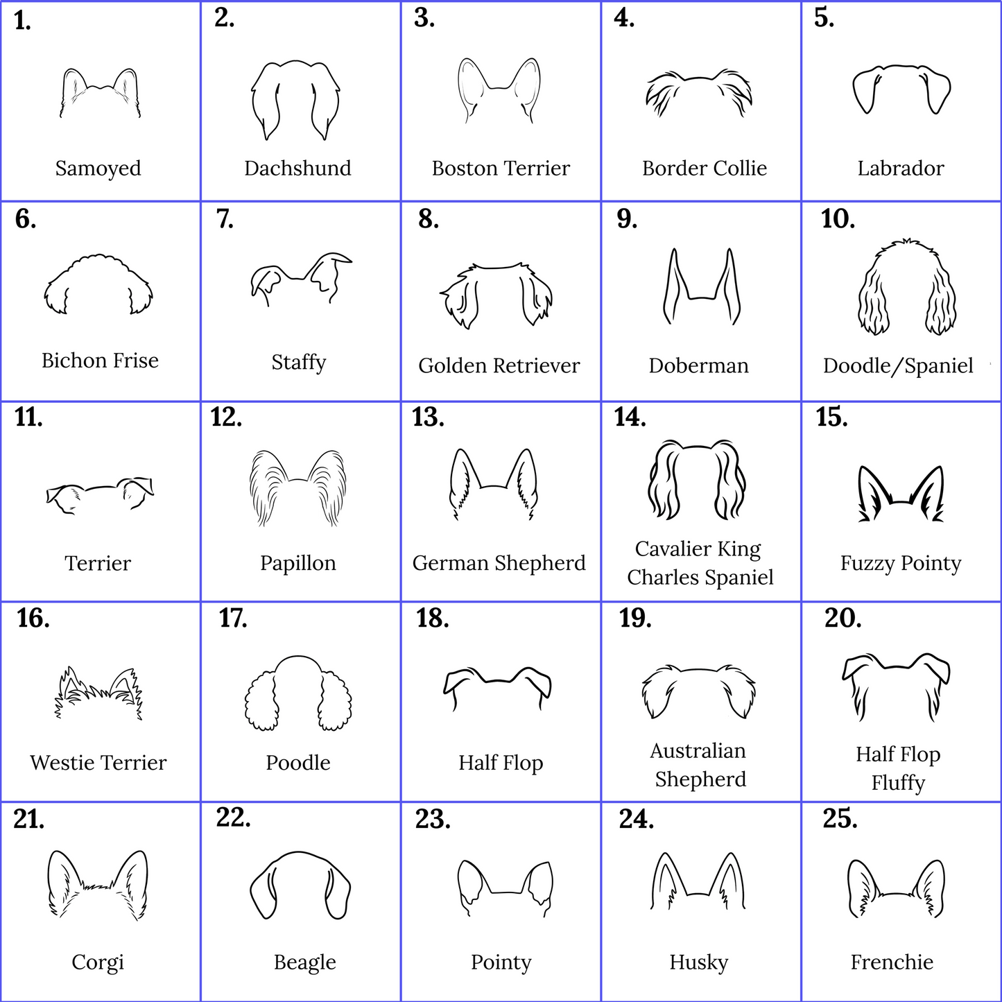 Custom Dog Ear Outline Hoodie | Choose Your Dog’s Ears + Name