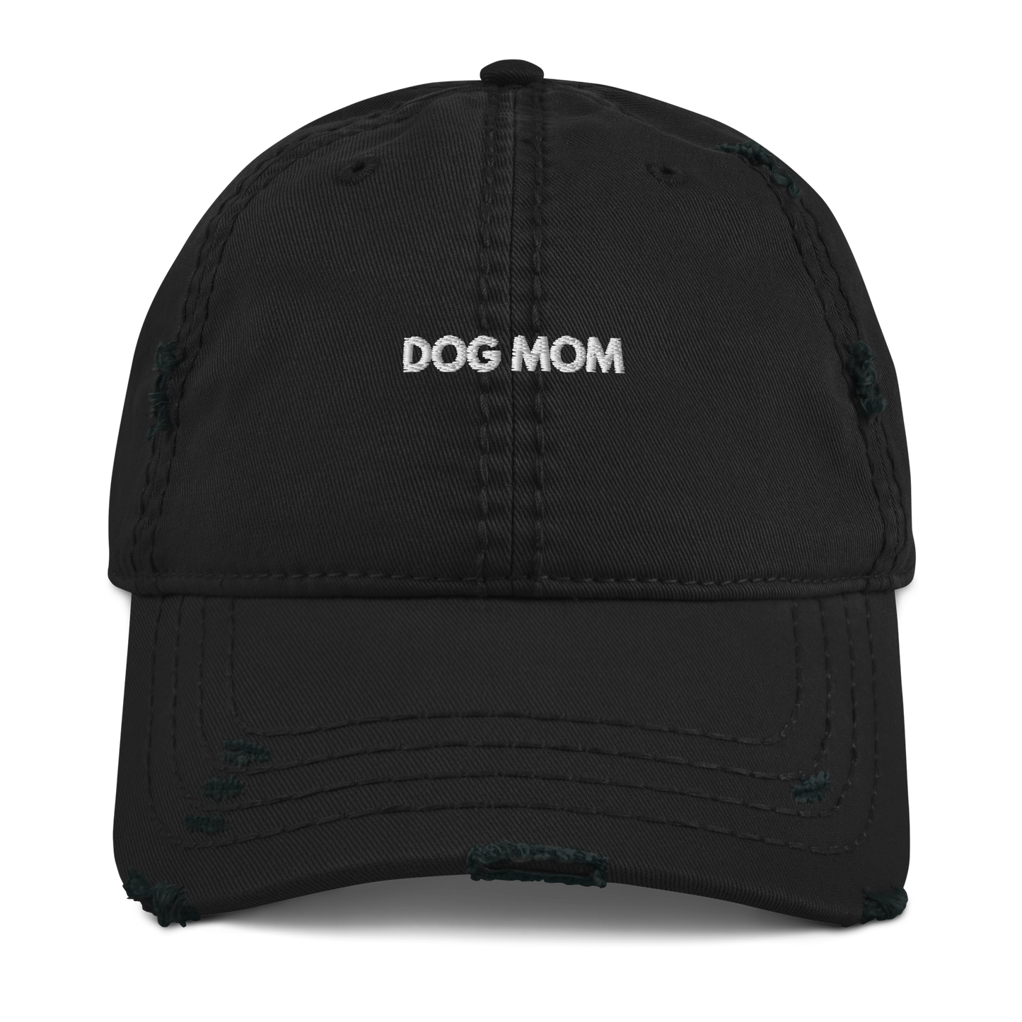 DOG MOM Hat | Embroidered Distressed Dad Hat