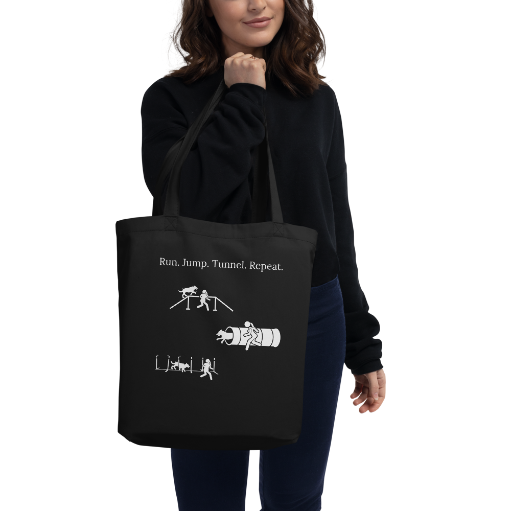 Dog Agility Life Eco Tote | Run. Jump. Tunnel. Repeat.