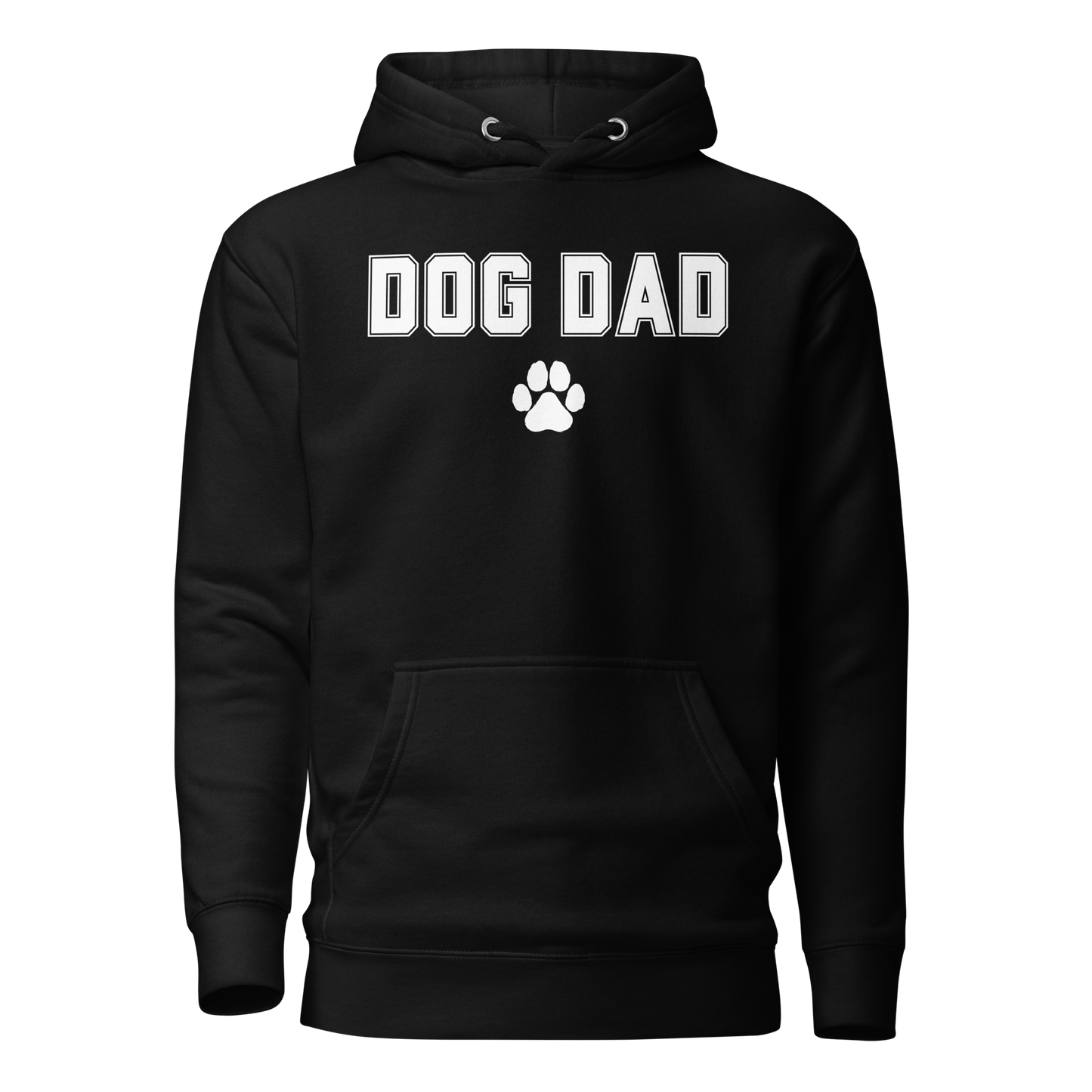 DOG DAD Hoodie | White Lettering Unisex Hoodie