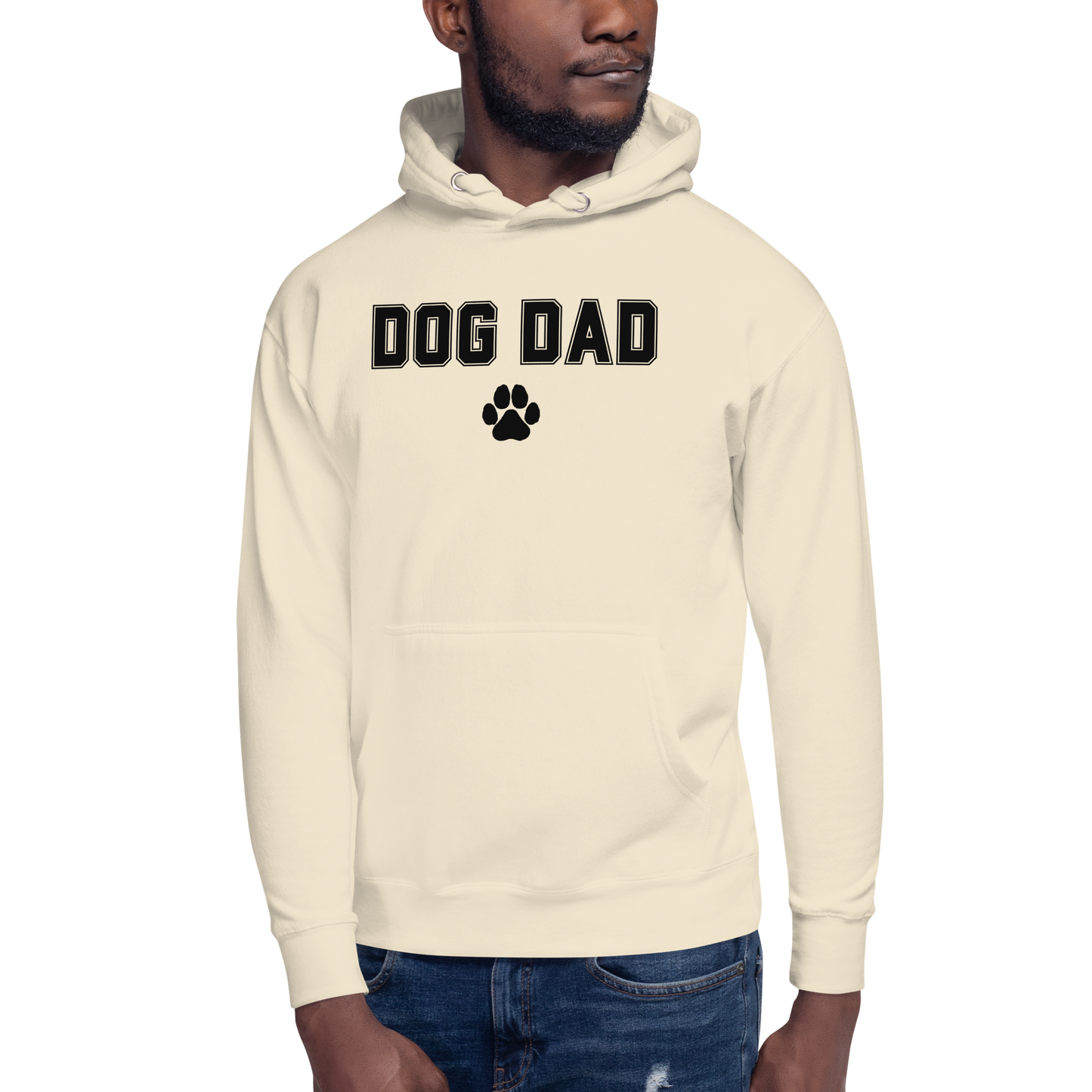 DOG DAD Hoodie | Black Lettering Unisex Hoodie