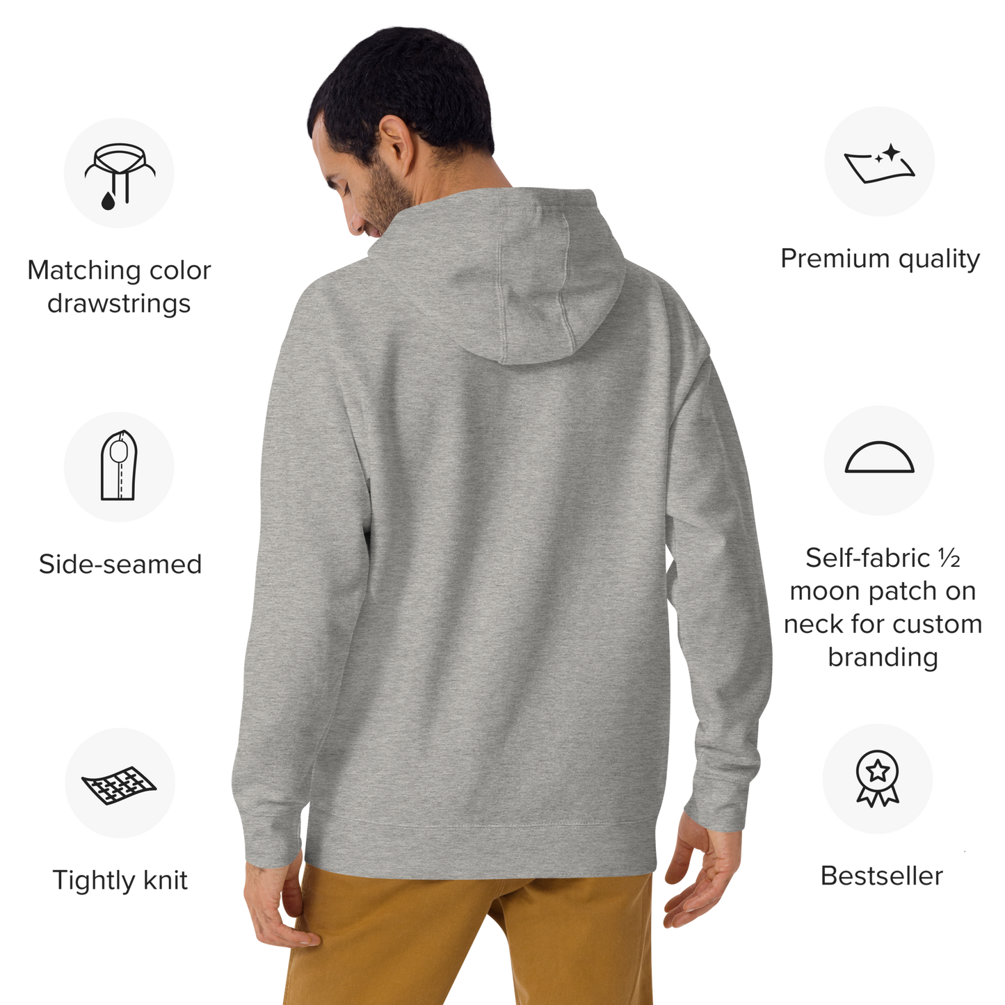 DOG DAD Hoodie | White Lettering Unisex Hoodie