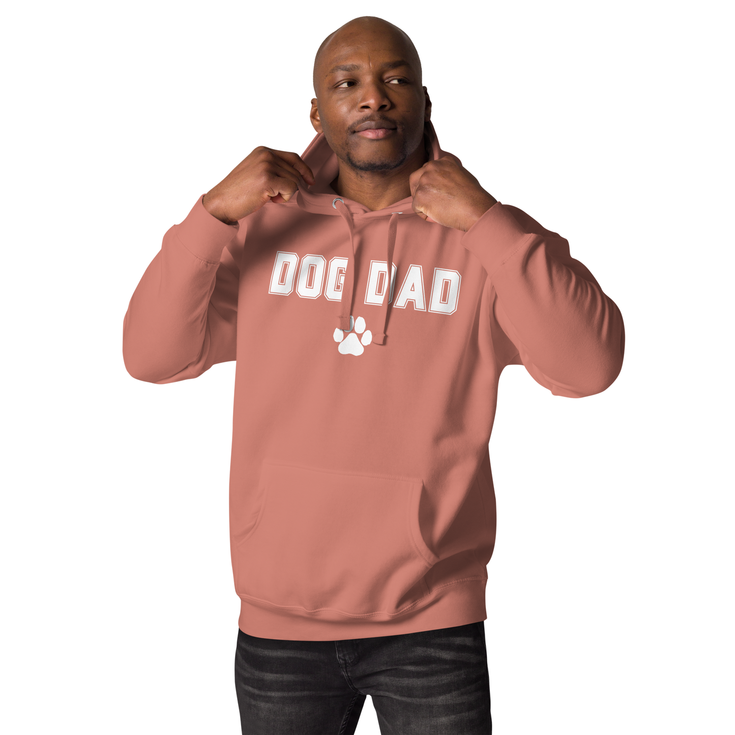 DOG DAD Hoodie | White Lettering Unisex Hoodie