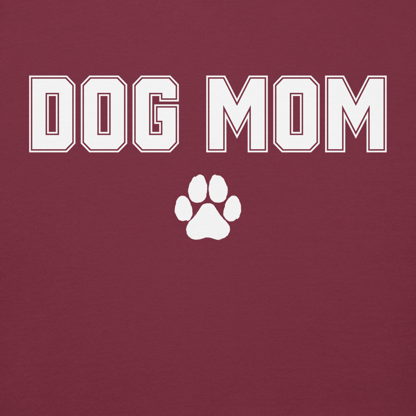 DOG MOM Hoodie | White Lettering Unisex Hoodie