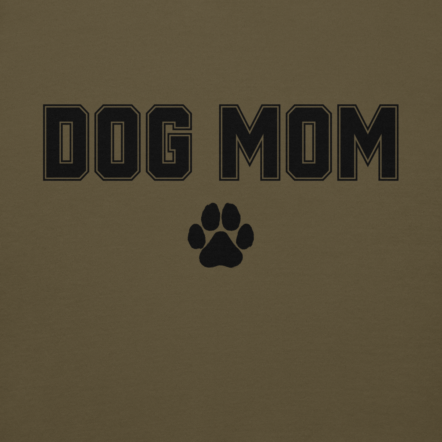 DOG MOM Hoodie | Black Lettering Unisex Hoodie