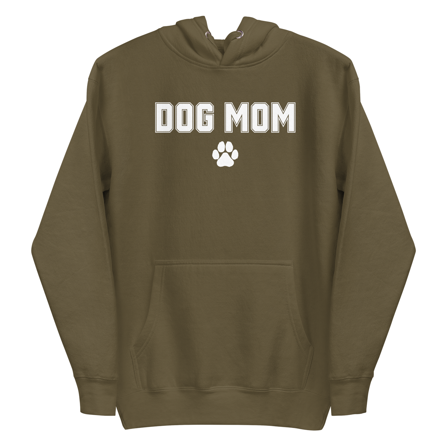 DOG MOM Hoodie | White Lettering Unisex Hoodie