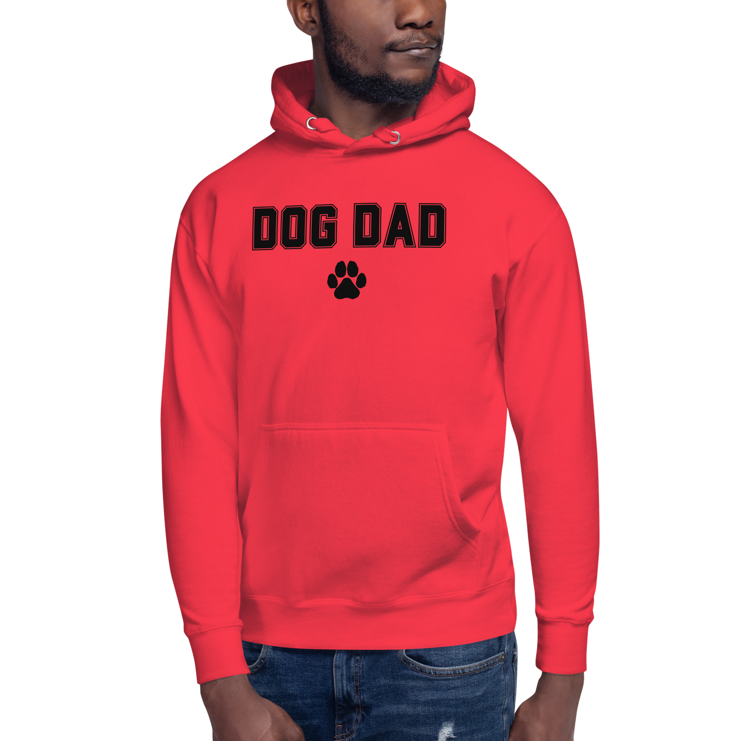 DOG DAD Hoodie | Black Lettering Unisex Hoodie