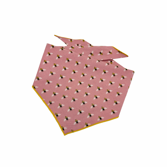 Busy Bee Dog Bandana | Gold Hem