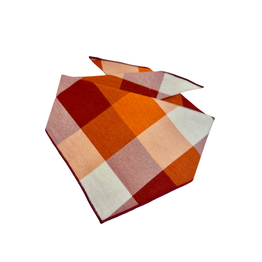 Pumpkin Patch Plaid Dog Bandana