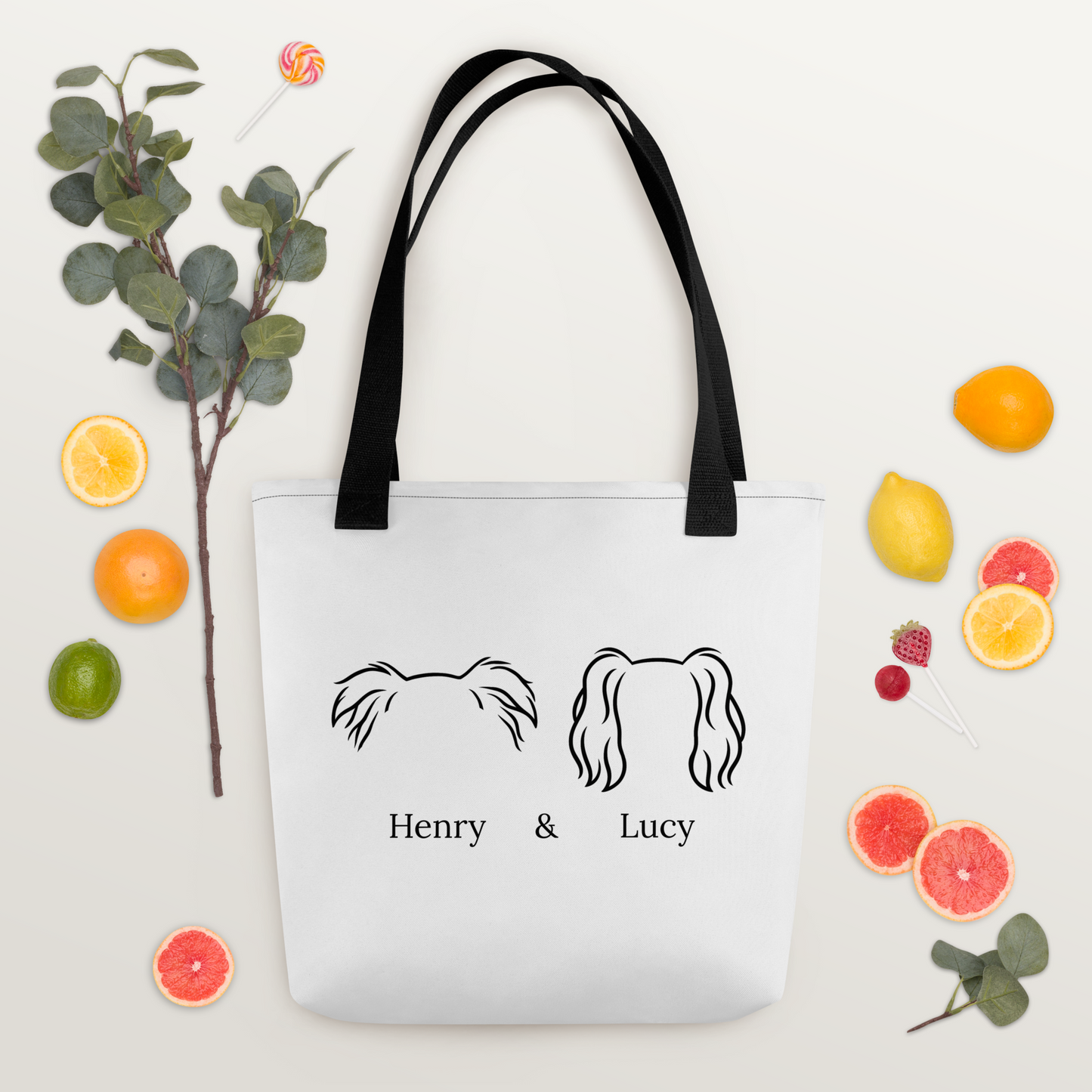 Custom Dog Ear Tote | Personalized with Your Dog’s Ears + Name(s)