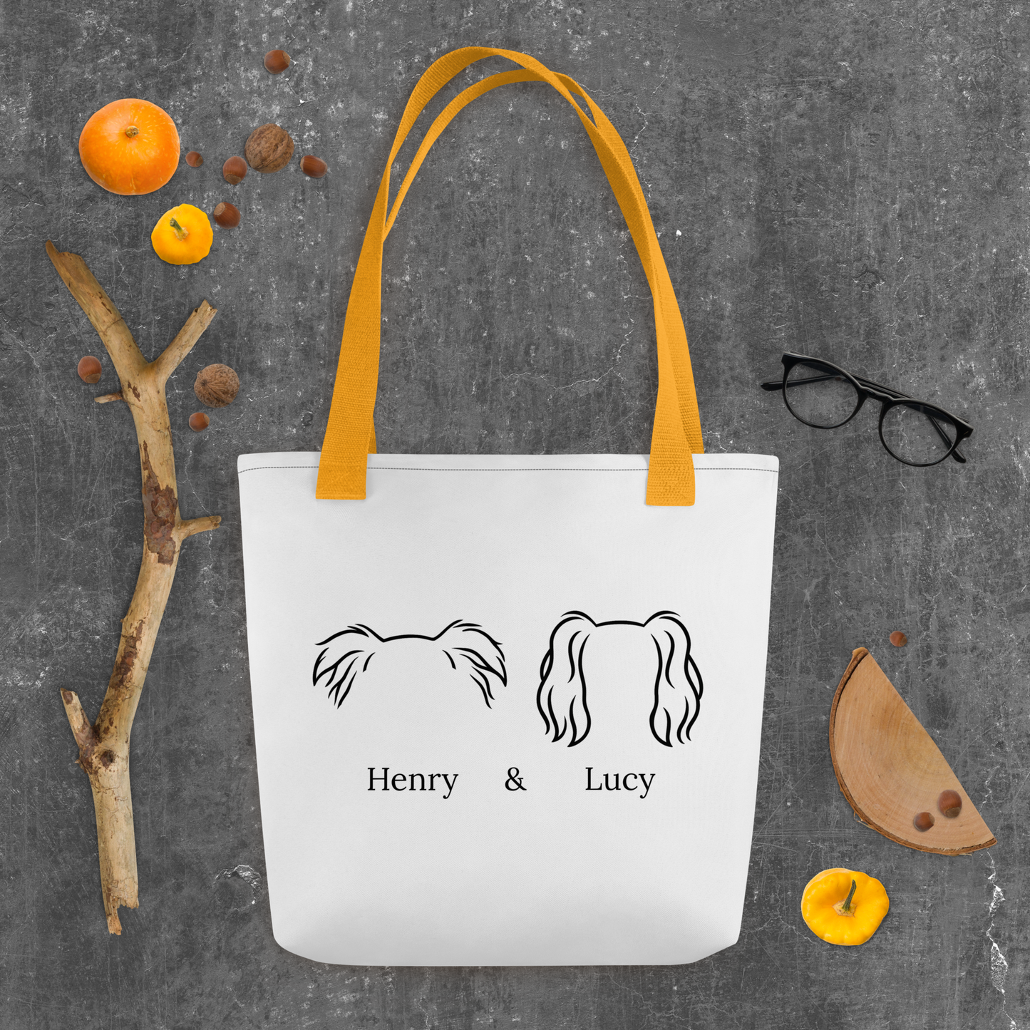 Custom Dog Ear Tote | Personalized with Your Dog’s Ears + Name(s)