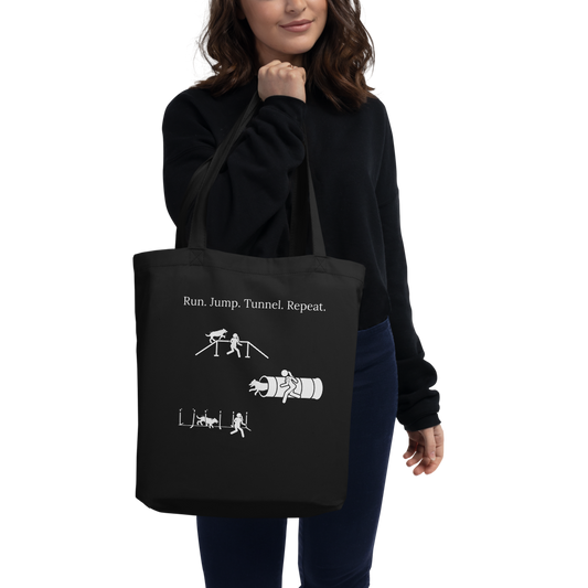Dog Agility Life Eco Tote | Run. Jump. Tunnel. Repeat.